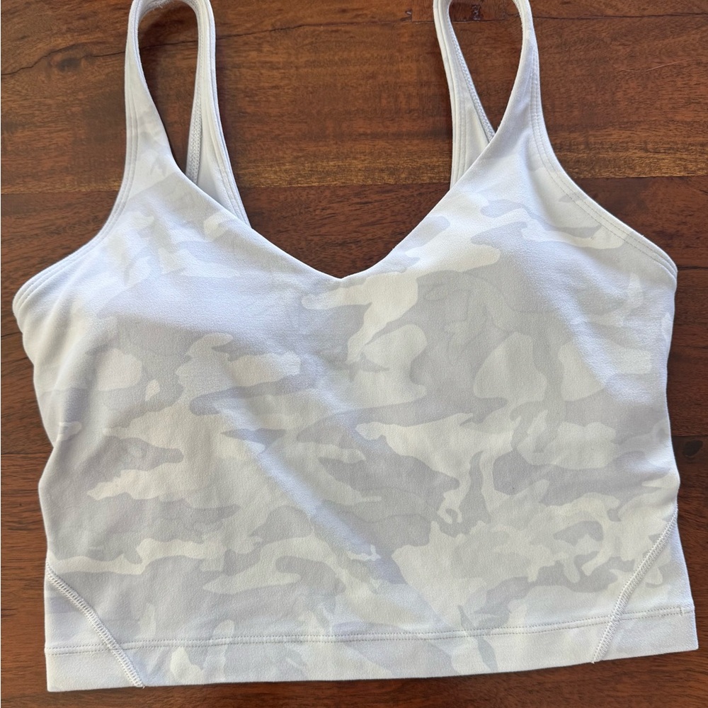 Lululemon Align Tank Top White Camo Alpine White Sz 4